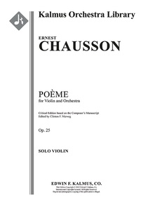 Poeme For Violin And Orchestra Op 25 Full Orchestra Solo Strings