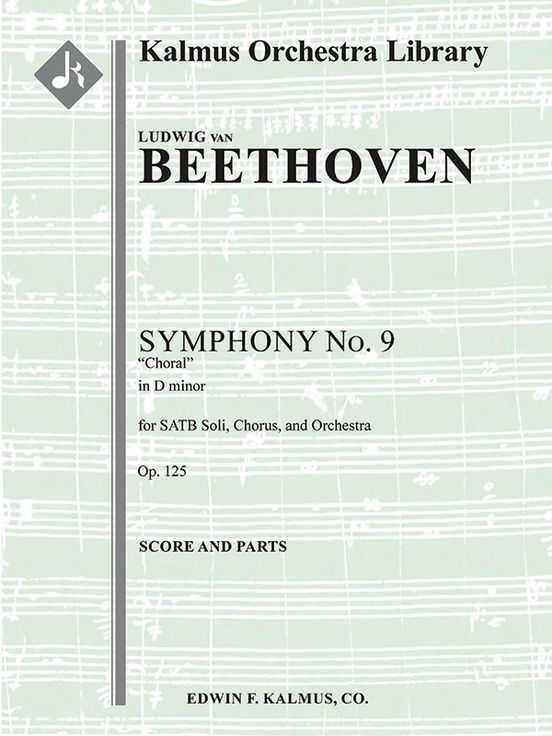 Symphony No In D Minor Op Choral Full Orchestra Score And