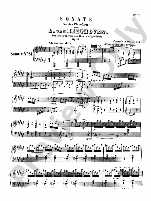 Beethoven Sonatas Urtext Volume Ii Sonata No Opus F Sharp