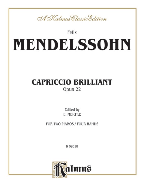 Mendelssohn Capriccio Brillante Op Piano Duo Pianos Hands