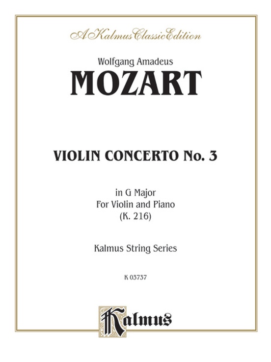 Mozart Violin Concerto No In G Major K Violin Concerto No