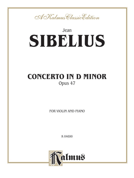 Sibelius Concerto In D Minor Op 47 Violin Book Jean Sibelius