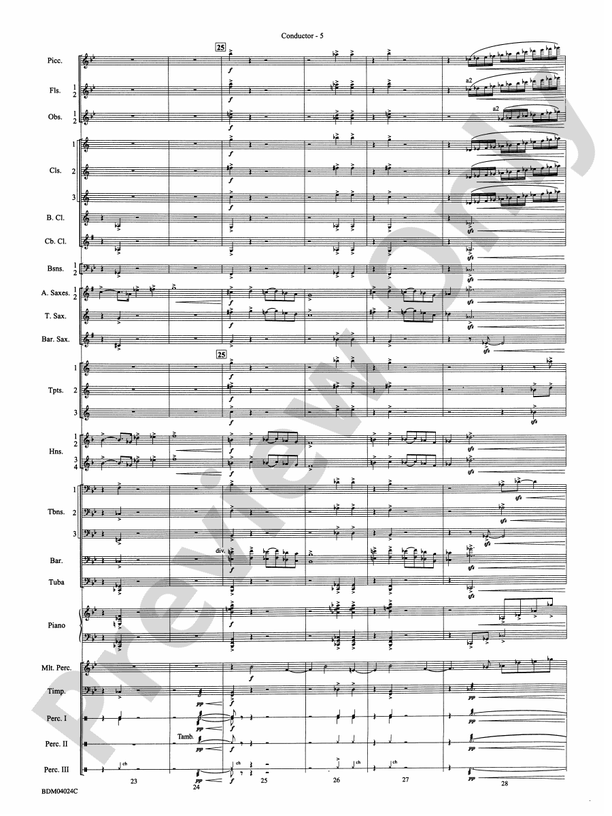 Ithaca From The Odyssey Symphony No 2 Score Concert Band Score