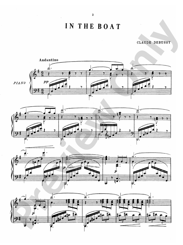 Debussy Petite Suite Complete Piano Claude Debussy Digital Sheet