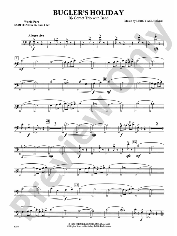 Bugler S Holiday With Cornet Trio WP B Flat Baritone B C WP B Flat