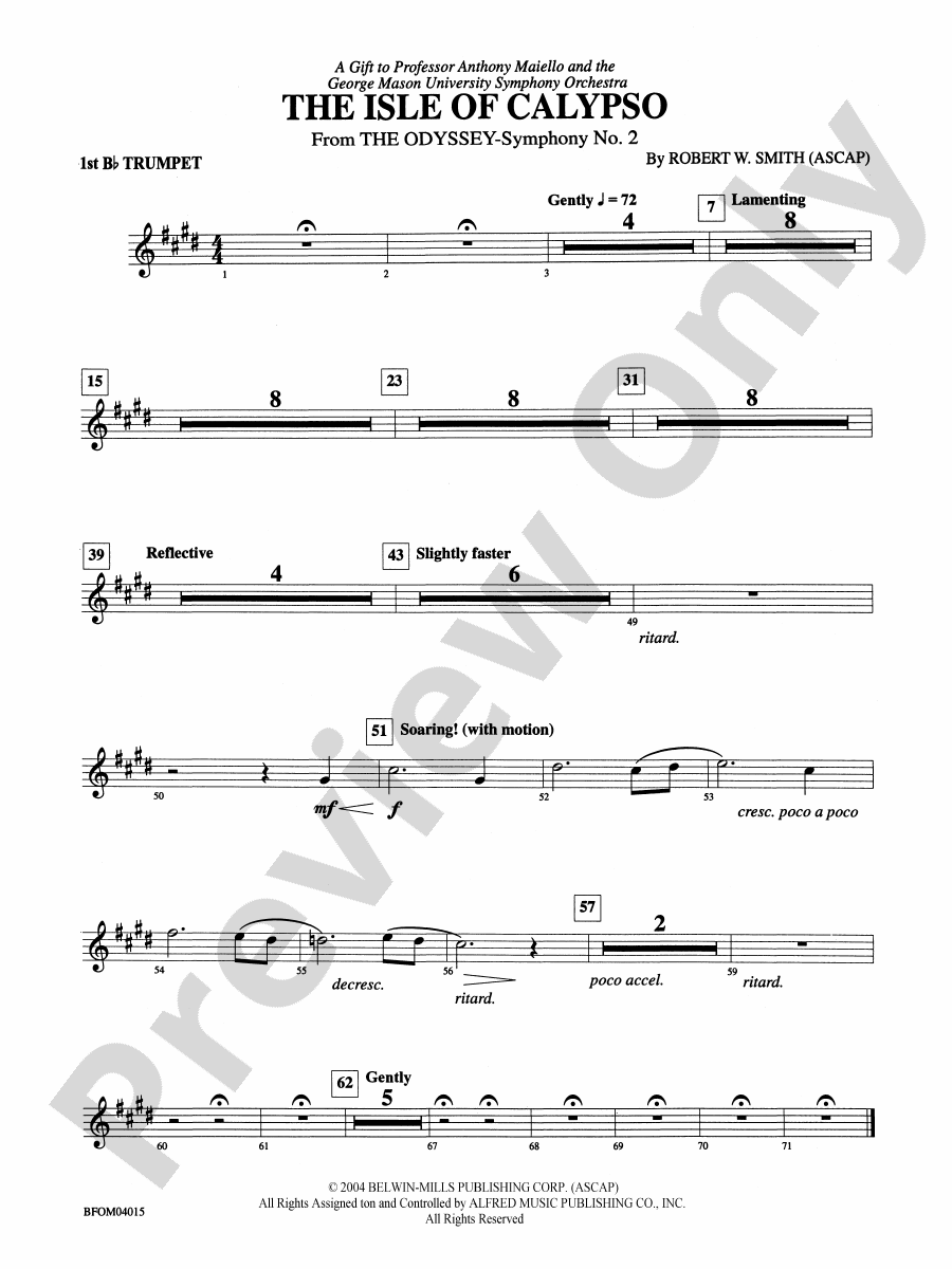 The Isle Of Calypso From The Odyssey Symphony No St B Flat