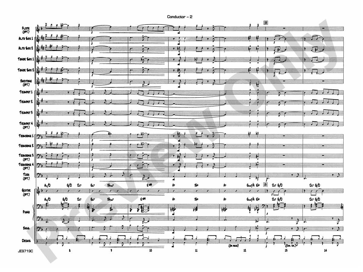 Summertime From Porgy And Bess Jazz Ensemble Conductor Score