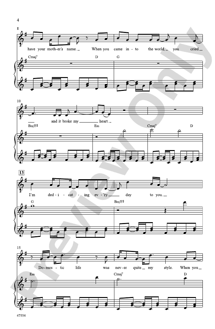 Dear Theodosia TB Choral Octavo Lin Manuel Miranda Digital Sheet