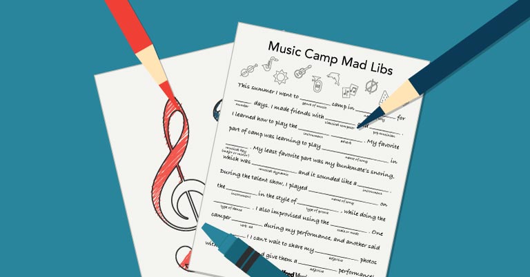 Free Activity: Back-to-School Music Mad Lib