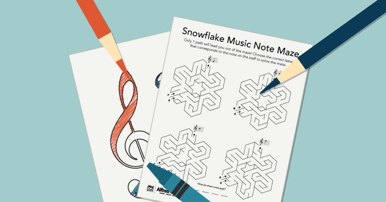 Snowflake Music Maze Activity