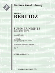 Summer Nights, Op. 7 (Les nuits d'ete): 4. Absence (transposed in E)