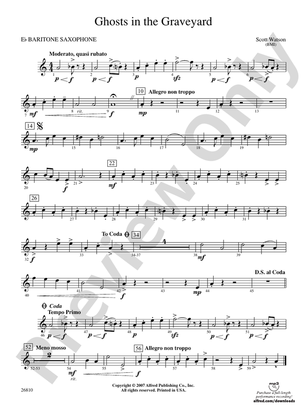 Ghosts in the Graveyard: E-flat Baritone Saxophone