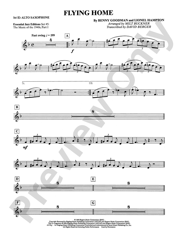 Take Five: E-flat Alto Saxophone: E-flat Alto Saxophone Part - Digital  Sheet Music Download