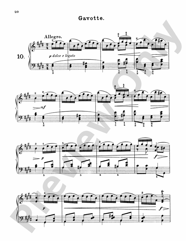 Corelli: Twenty-Four Pieces: 10. Gavotte, E Major Part - Digital Sheet