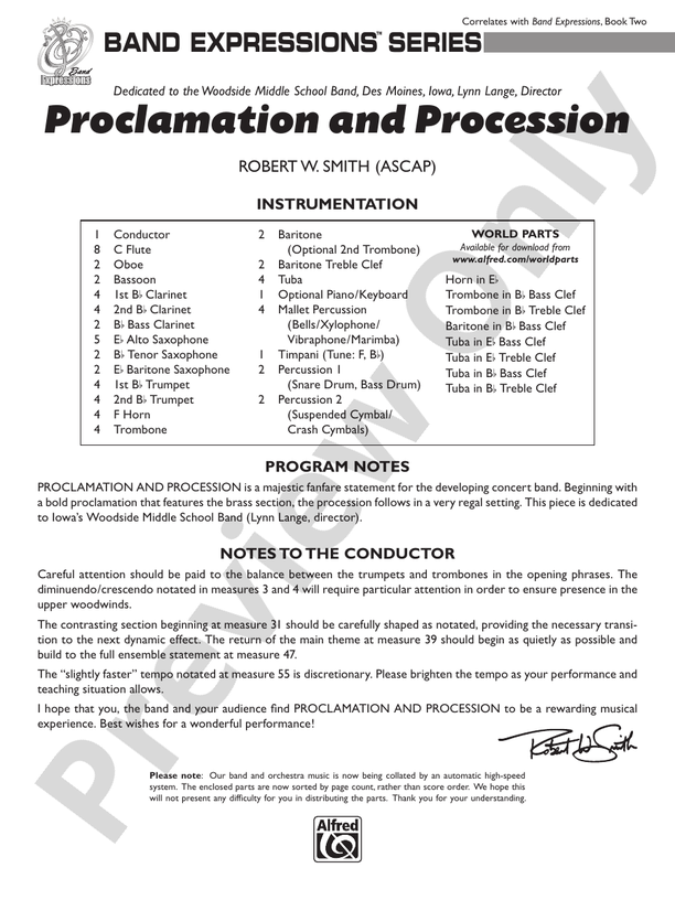 Proclamation and Procession