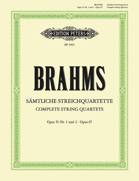 Complete String Quartets: String Quartets: Johannes Brahms | Sheet Music