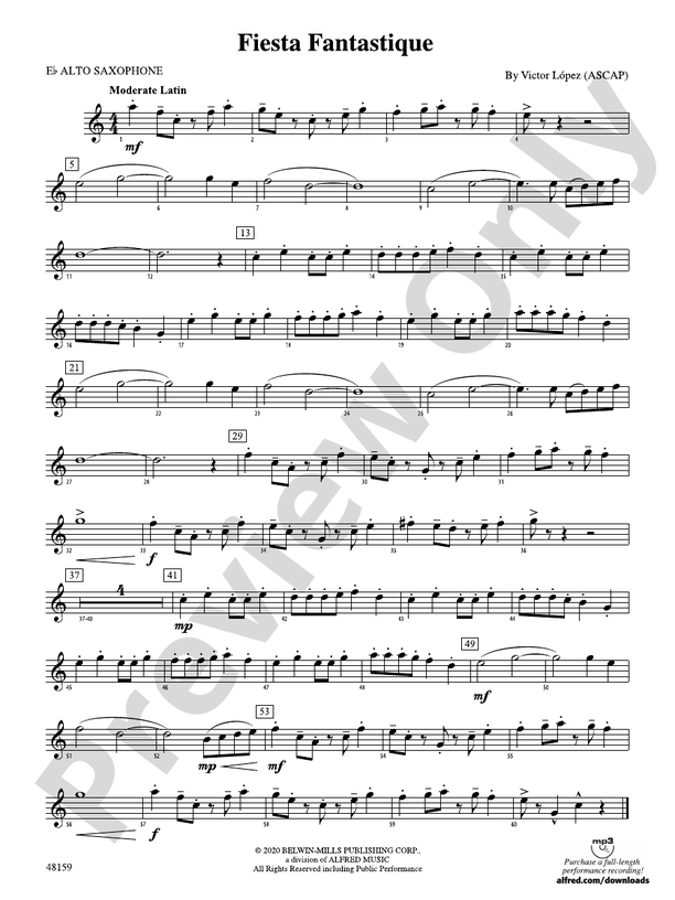 Fiesta Fantastique: E-flat Alto Saxophone