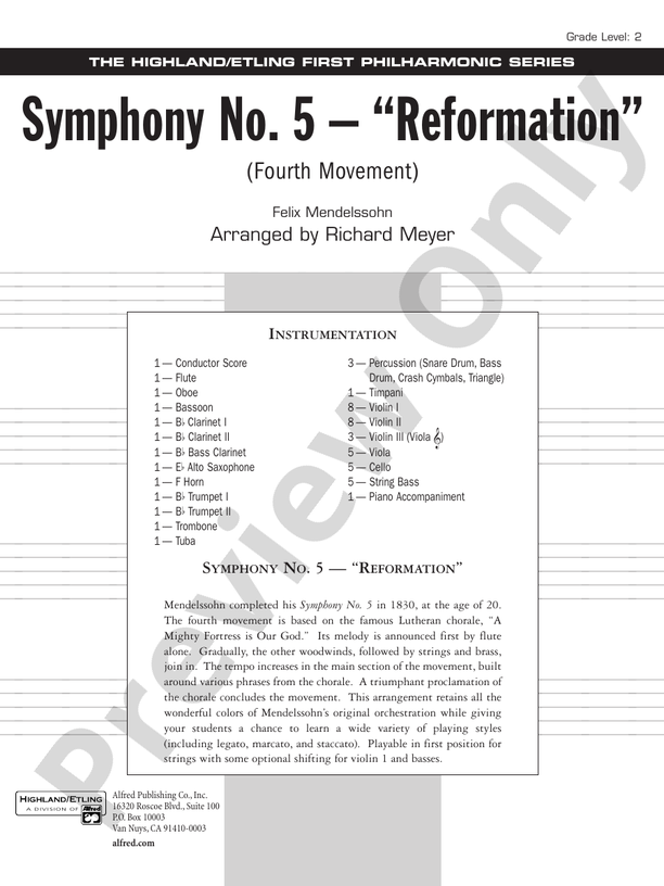 Symphony No. 5 "Reformation" (4th Movement)