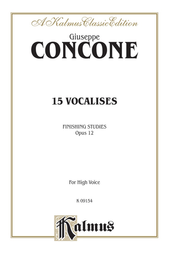 Fifteen Vocalises, Opus 12 (Finishing Studies) 