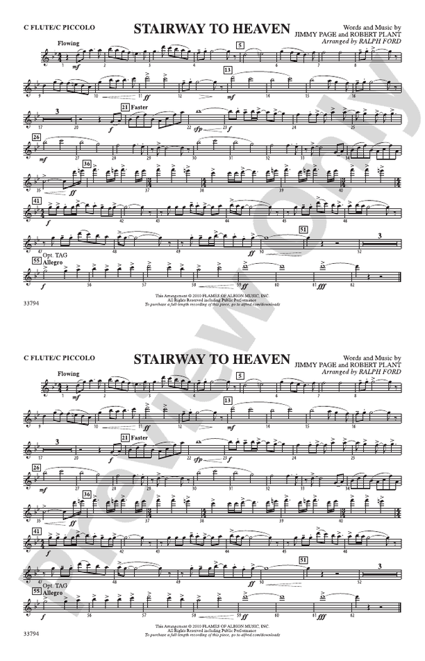 Stairway to Heaven Flute Flute Part Digital Sheet Music Download