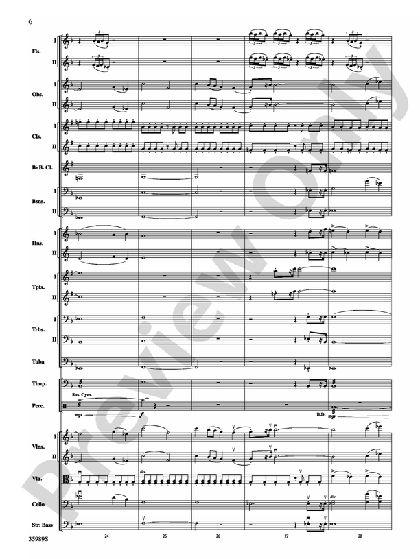 Wild Blue Yonder Full Orchestra Conductor Score & Parts Brendan