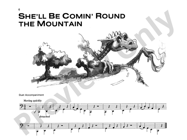 She'll Be Comin' 'Round the Mountain - Piano Solo (with Optional Duet Accompaniments)