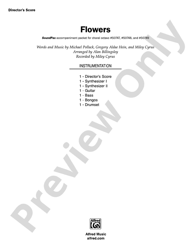 Flowers Choral Octavo SoundPax Michael Pollack Digital Sheet Music Download