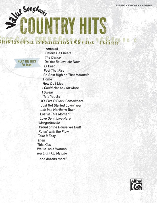 Value Songbooks: Country Hits