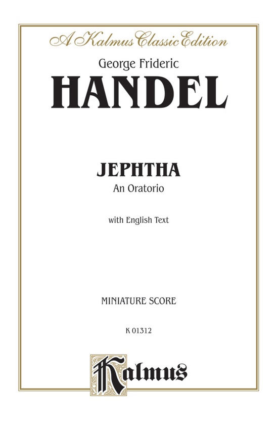 Jephtha (1752), An Oratorio