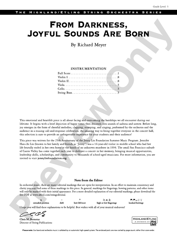From Darkness, Joyful Sounds Are Born