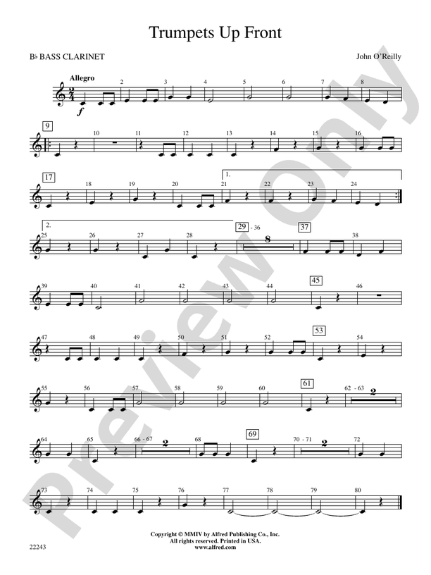 Trumpets Up Front Bflat Bass Bflat Bass Part