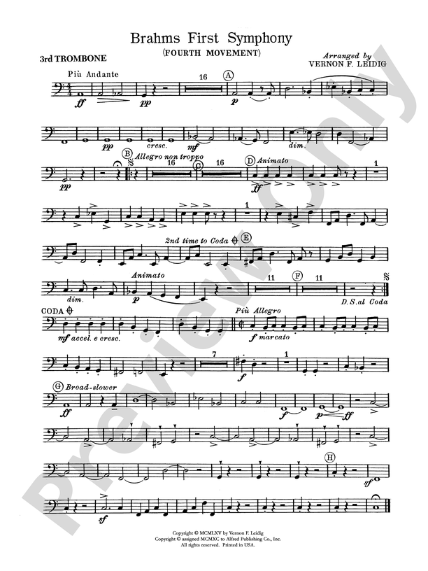 Brahms's 1st Symphony, 4th Movement: 3rd Trombone