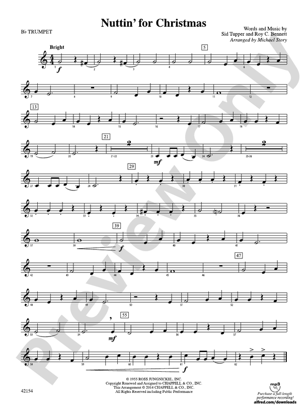 Nuttin' for Christmas: 1st B-flat Trumpet