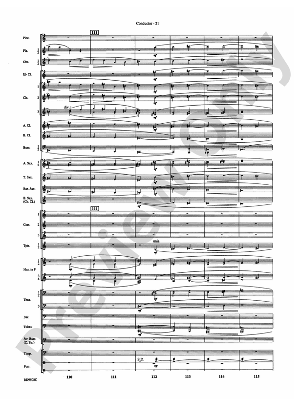 Symphony No. 3 for Band: Concert Band Conductor Score & Parts: Vittorio  Giannini - Digital Sheet Music Download