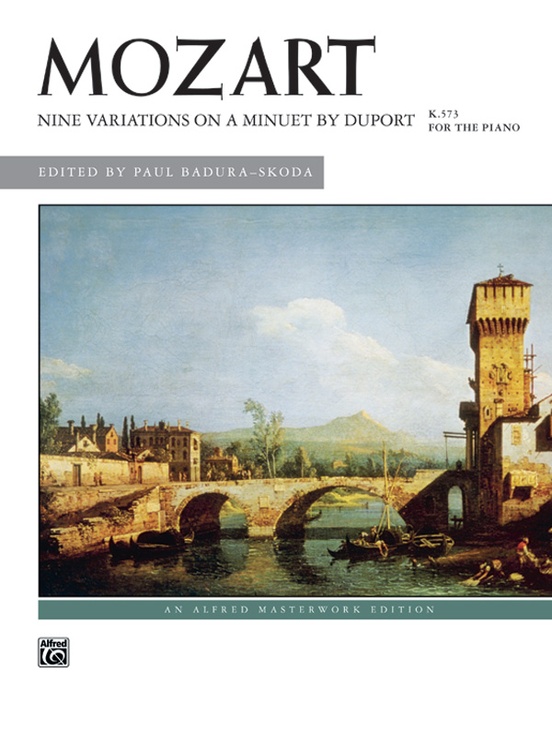 Mozart: Nine Variations on a Minuet by Duport, K. 573: Piano Book