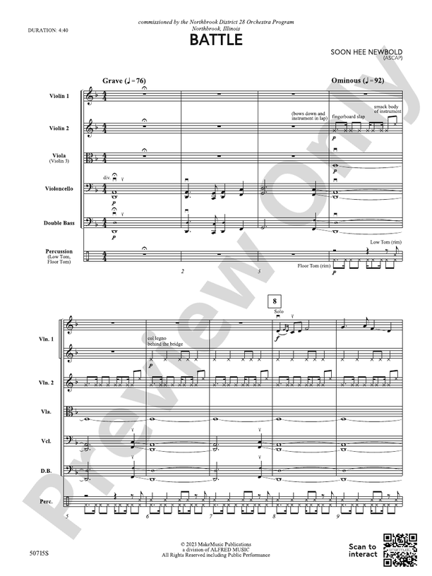 Battle: Score: String Orchestra Score - Digital Sheet Music Download