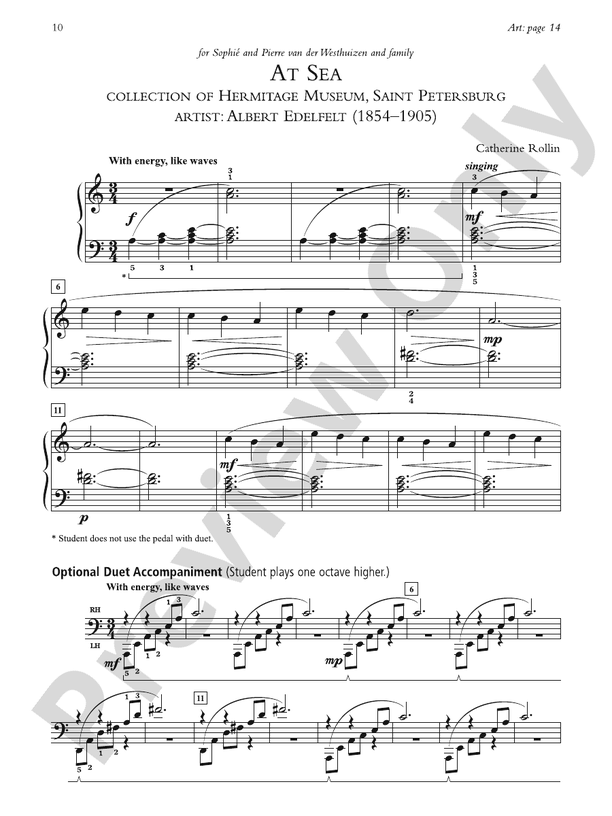 At Sea - Piano Solo (with Optional Duet Accompaniments)