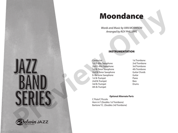 Moondance Score Jazz Ensemble Score Digital Sheet Music Download 2457