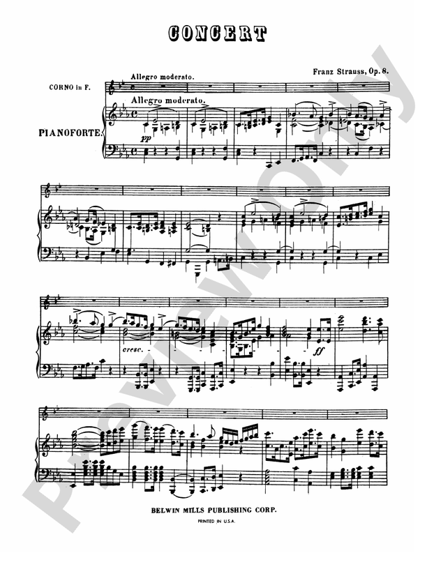 Strauss: Concerto in C Minor, Op. 8