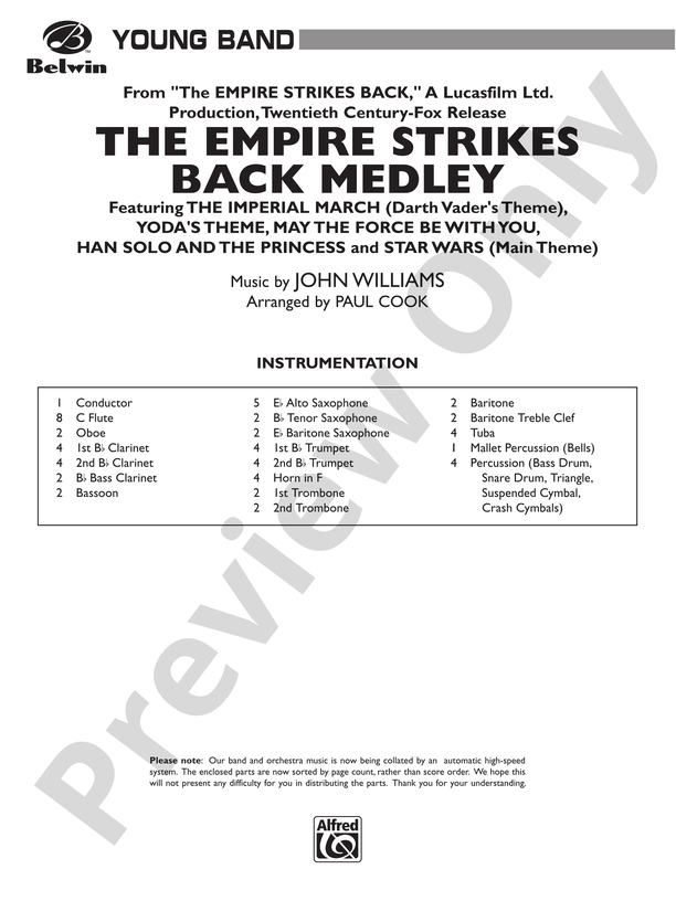 The Empire Strikes Back Medley: Score