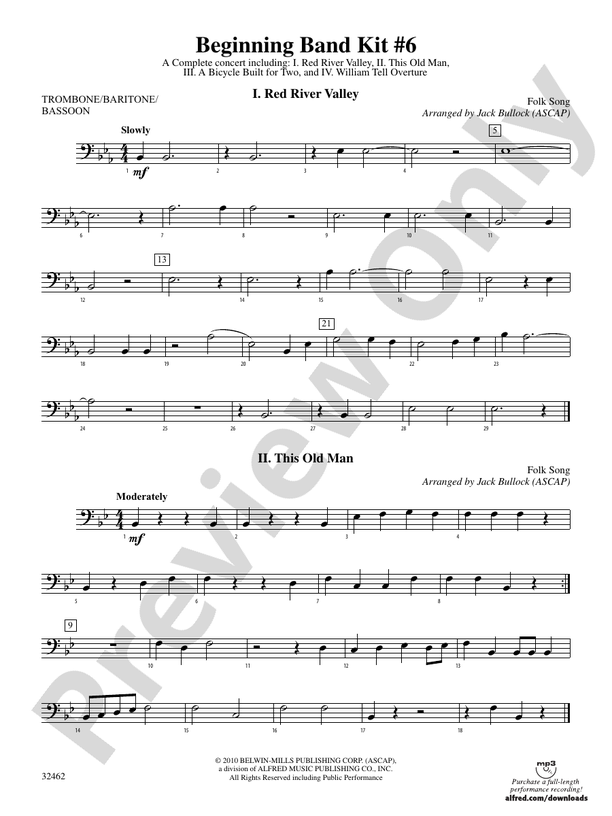Belwin Beginning Band Kit #6: 1st Trombone