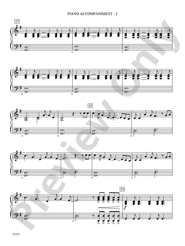 Carry On Piano Accompaniment Piano Accompaniment Part Digital Sheet Music Download 5118