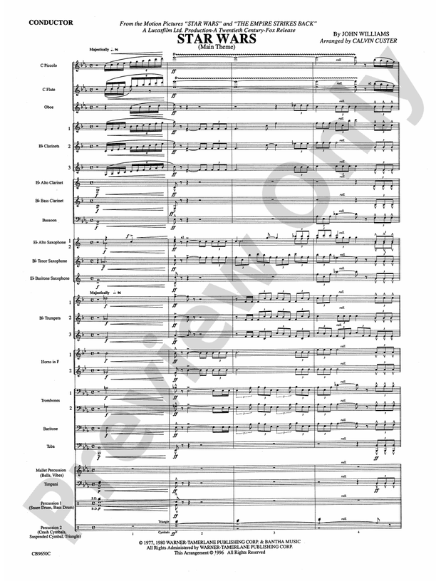 Star Wars® Main Theme: Score: Concert Band Score - Digital Sheet Music ...