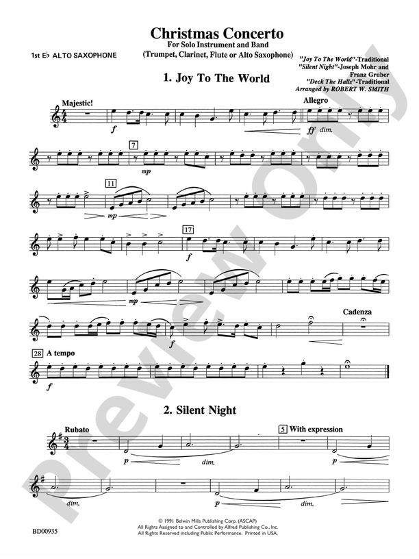 Christmas Concerto (Solo Trumpet, Flute, or Alto Saxophone