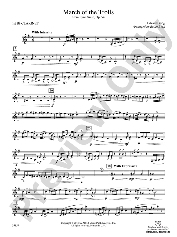 March of the Trolls 1st Bflat 1st Bflat Part