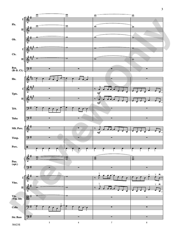 Edge of Glory Full Orchestra Conductor Score & Parts Lady Gaga Digital Sheet Music Download