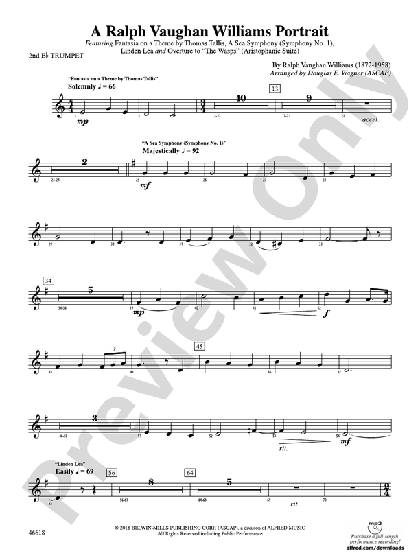 A Ralph Vaughan Williams Portrait: 2nd B-flat Trumpet
