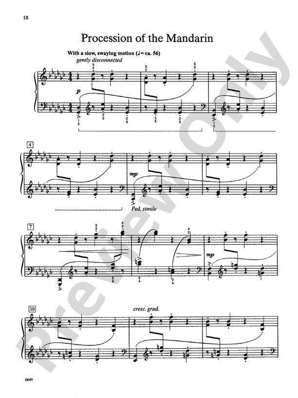 Procession of the Mandarin - Piano Solo