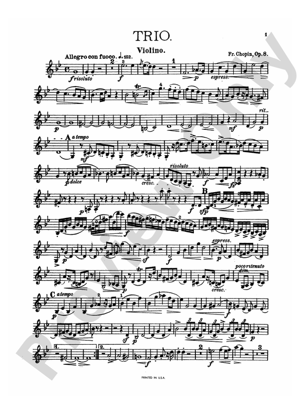 Chopin: Trio in G Minor, Op. 8