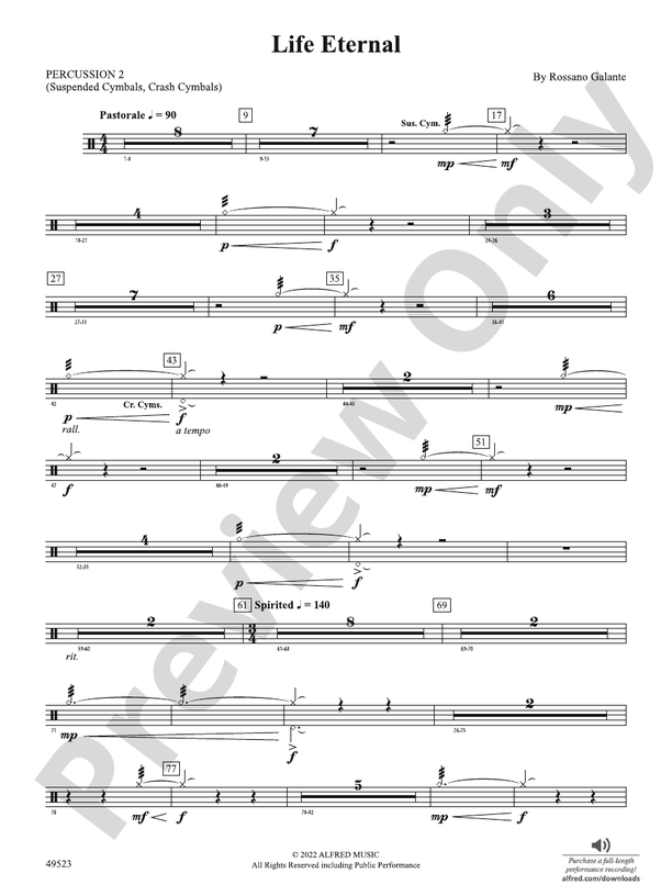 Life Eternal 2nd Percussion 2nd Percussion Part Digital Sheet Music